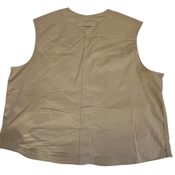 Duluth Trading Vest Size 2XL Utility Tactical Hunting Outdoor Tan Zip UP Cotton - Picture 3 of 6